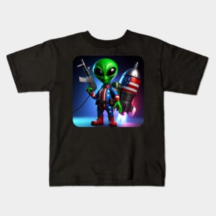 Little Green Men - Alien #16 Kids T-Shirt